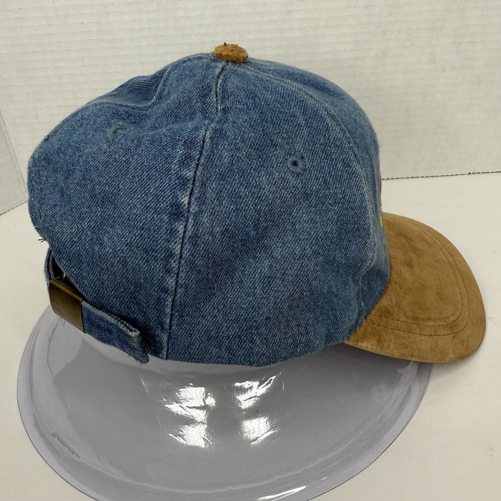 Vintage 90s Denim Cap Suede Brim CIGNA Team Walk 1998 Walk America Strapback - Picture 7 of 10